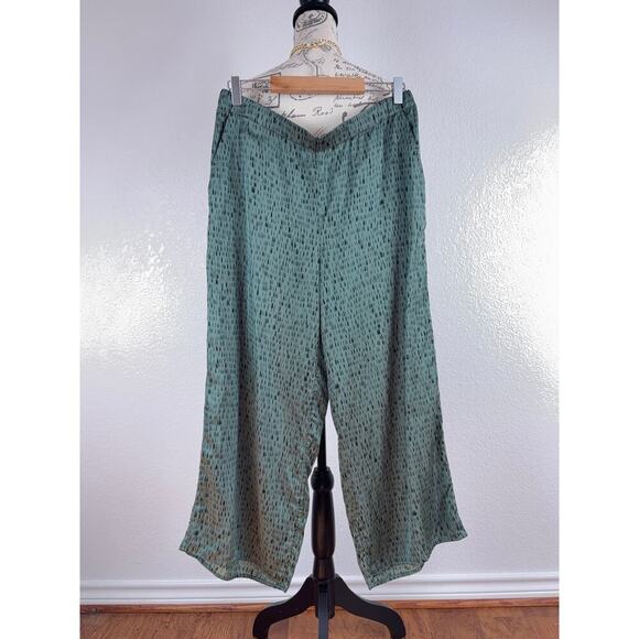 B12 Eileen Fisher Nori Silk  Pants Set Womens M/L Minimalist  Lounge Lazy Luxury - Picture 6 of 14